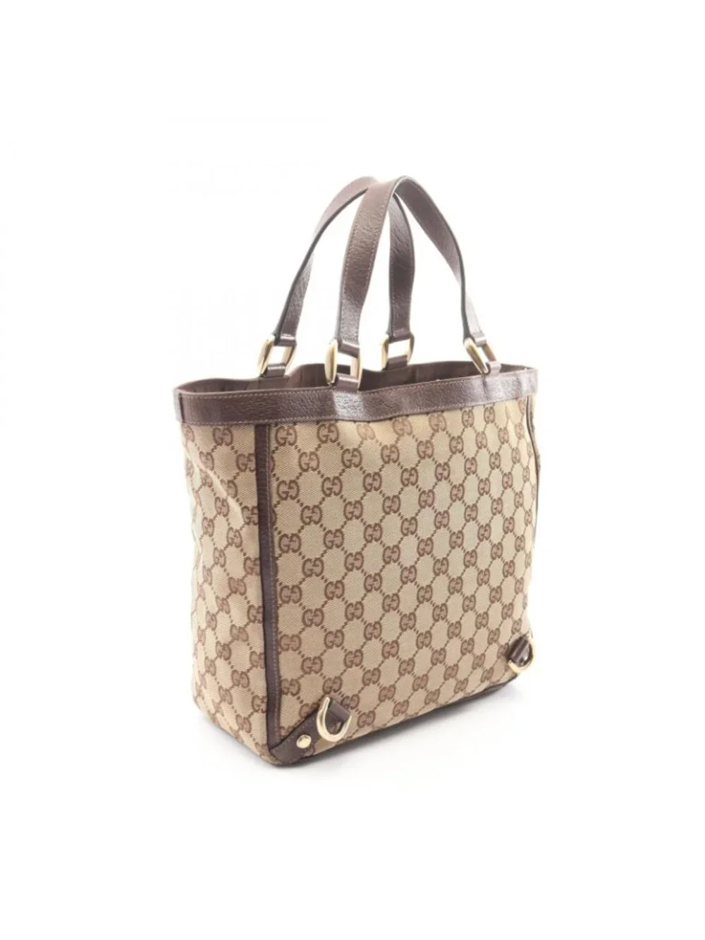 Gucci Tote Abbey GG Canvas Beige Brown